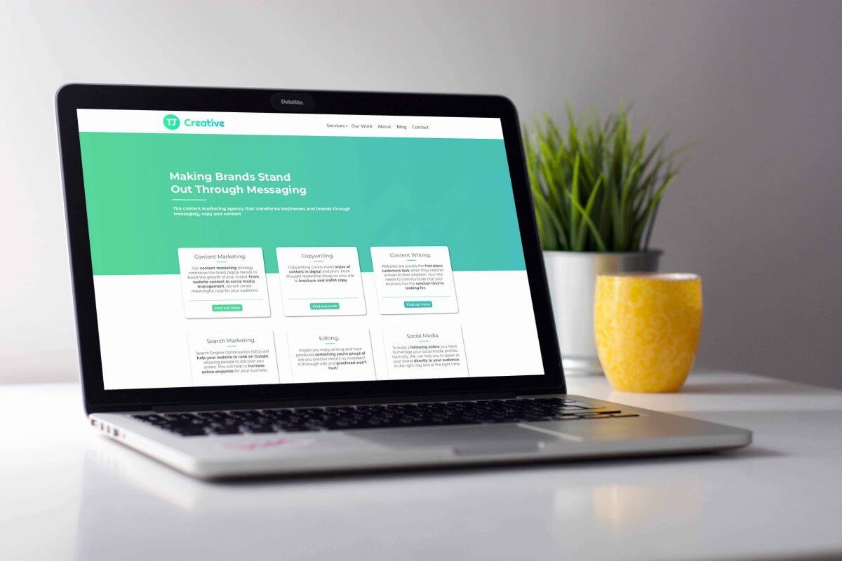 TJ Website on Laptop