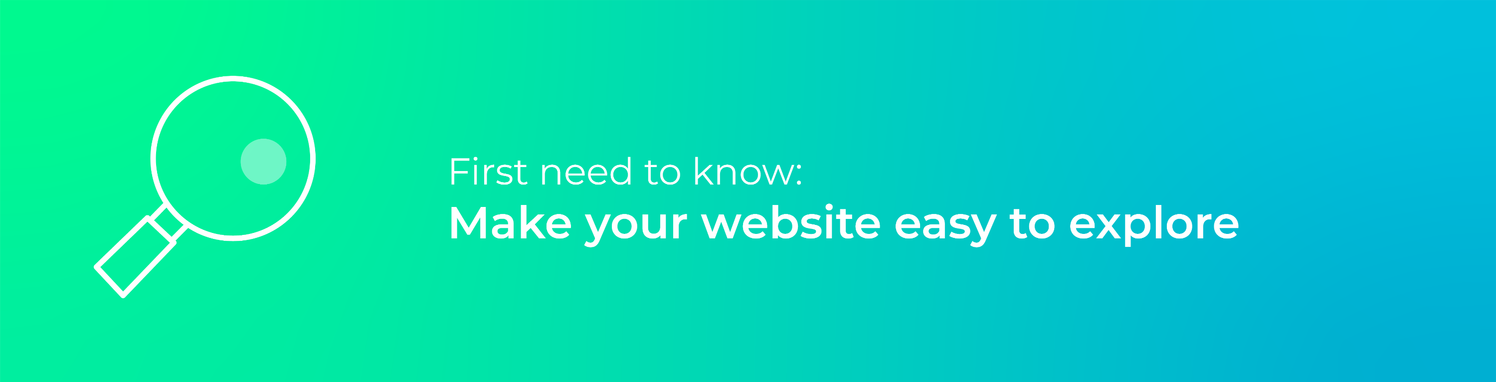 First need to know - website usability