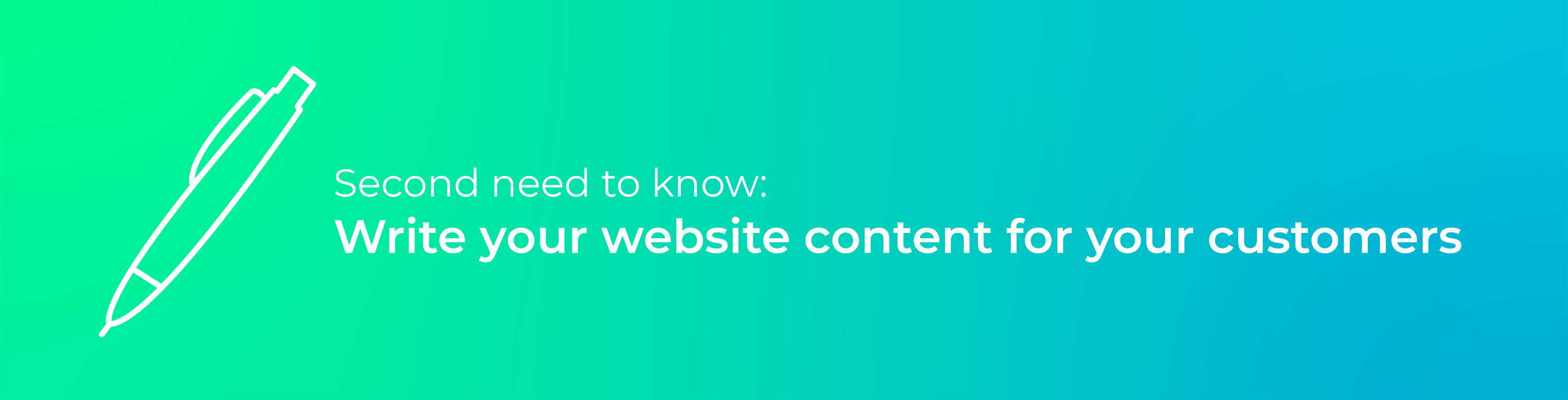 Second need to know - website content