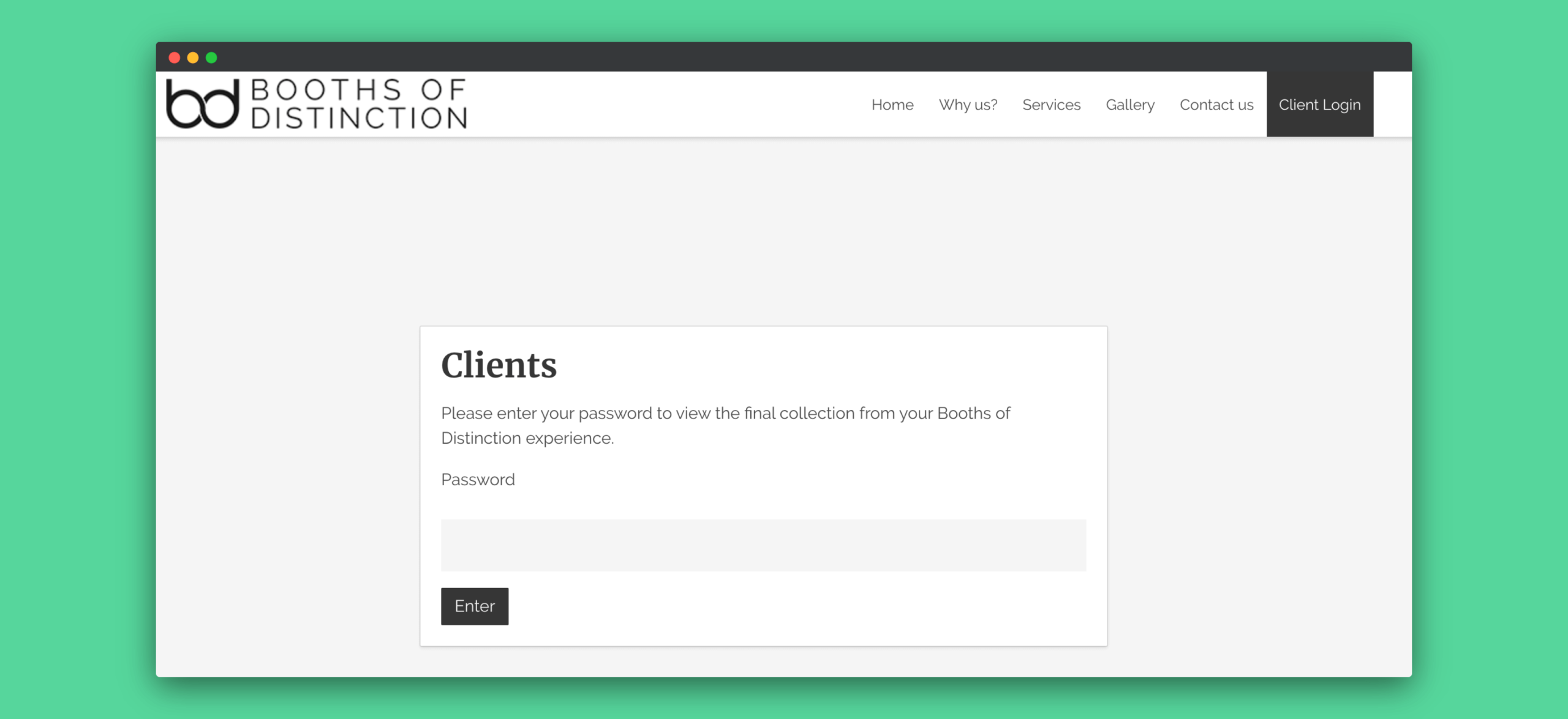 Website development - client portal