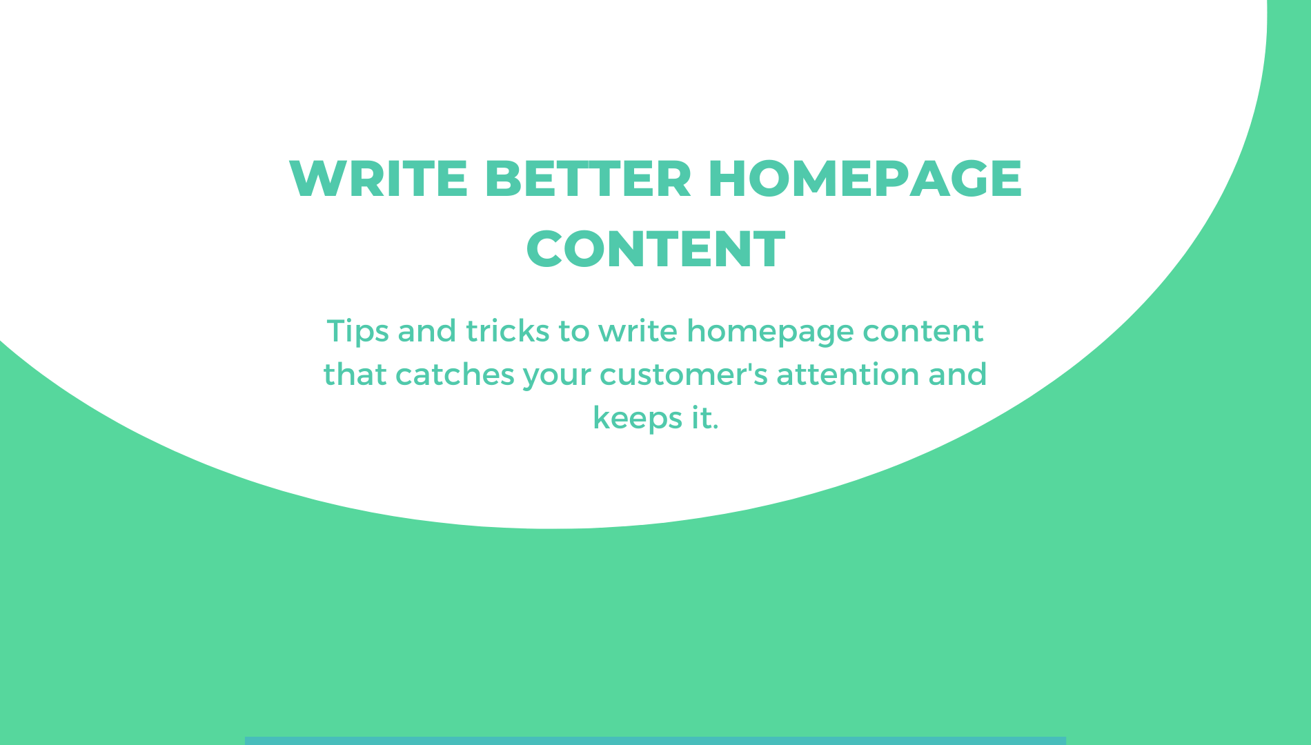Write homepage website content cheat sheet