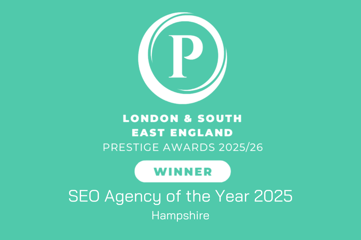 Prestige Awards SEO agency of the year in South East England & London
