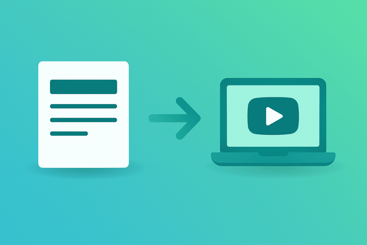 Turn blog post into a video content repurposing